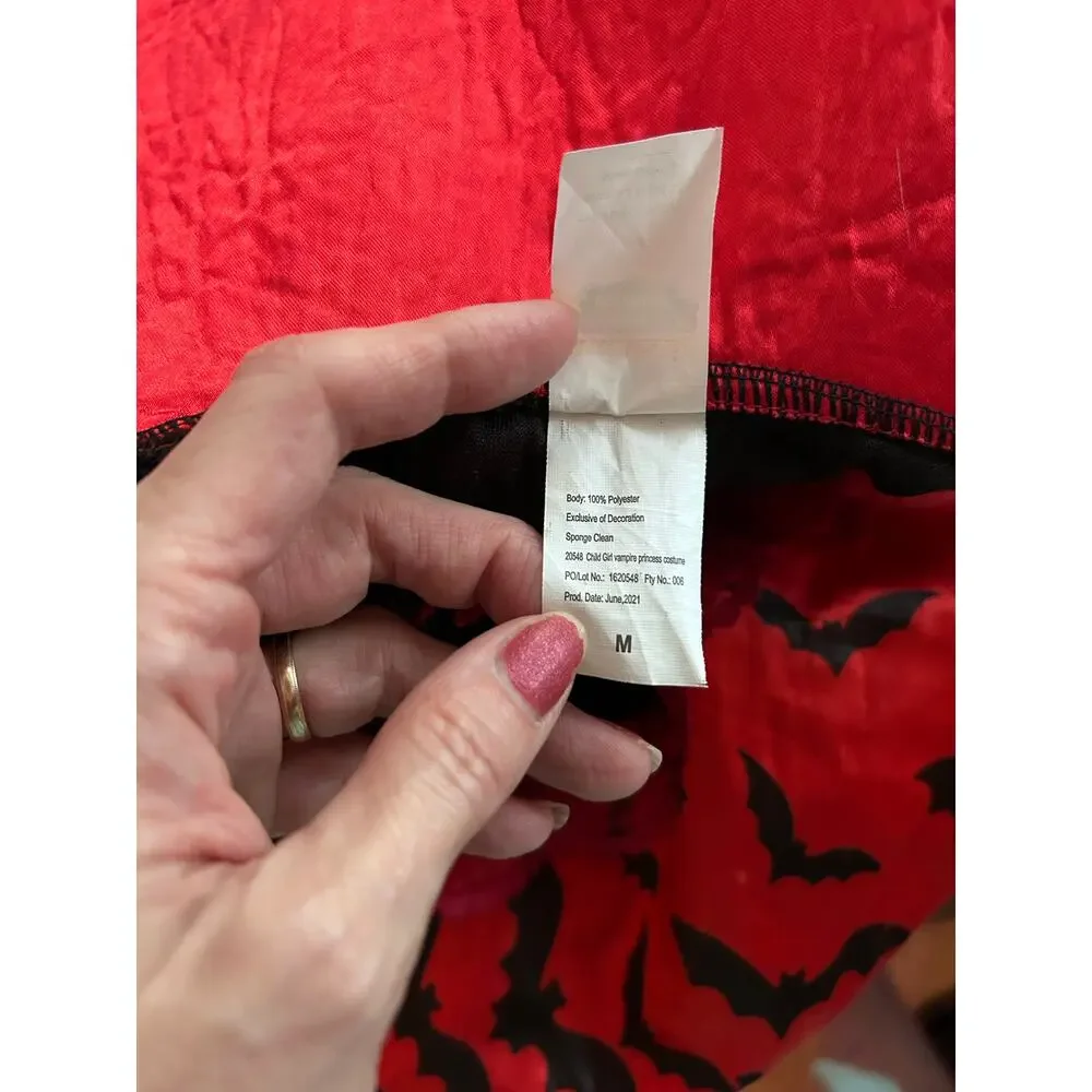 #4 Girls Vampress Halloween 🎃 Costume Gown Black Cat 🐈‍⬛ size Medium